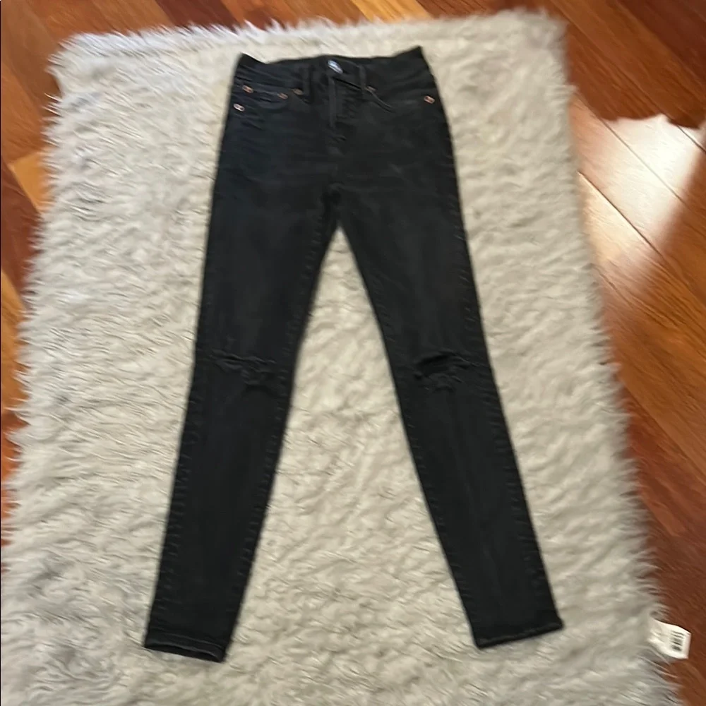 American Eagle‎ Outfitters Women's Black Distressed Skinny Jeans